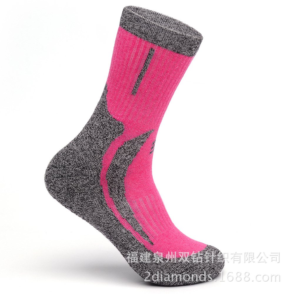 Men Women Mountaineering Socks Trekking Socks Combed Cotton Sports Socks Absorb Sweat Non Slip Warm Towel Thick Socks